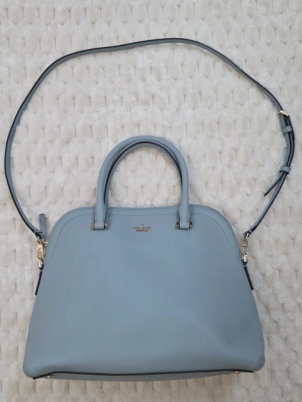KATE SPADE Mint Blue Leather Cameron Street Margot Satchel